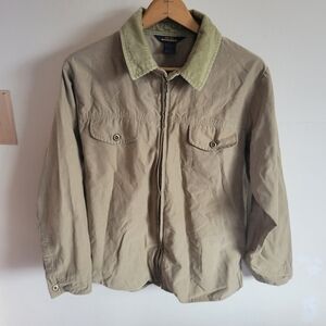 Woolrich Shacket Shirt Lightweight Jacket Cotton Tan M Medium